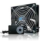 Easy Cloud 120mm Computer Fan with AC Plug, Variable Speed Axial Fan Muffin Fan with Controller 1...