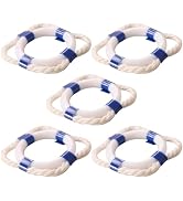 Abaodam 5pcs Mini Life Ring Buoy Nautical Swim Ring Fairy Toy Miniature Ornaments Miniature Nauti...