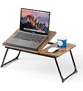 Laptop Desk for Bed Couch, Adjustable Foldable Bed Table with Cup Holder, Breakfast Serving Tray,...