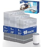 Fantictas Vacuum Storage Bags for Travel 18 Pack Combo Space Saver Bags with Rechargeable Pump Va...