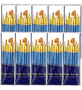 BOSOBO Paint Brush Sets, 10 Pack 100 Pcs Pointed-Round Tip Paintbrushes Nylon Hair Artist Acrylic...