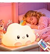 One Fire Cloud Night Light, 16 Colors & Remote Control Baby Night Light, Rechargeable Cloud Lamp,...