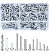 wugongshan 550 Pcs Machine Screws and Nuts and Bolts and Flat Washers Hardware Assortment Kit, M3...