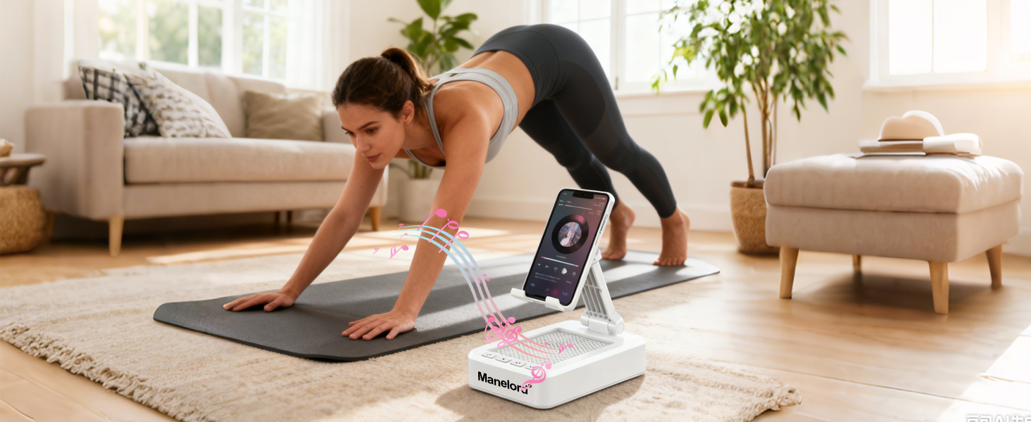 Cell Phone Stand with Wireless Bluetooth Speaker