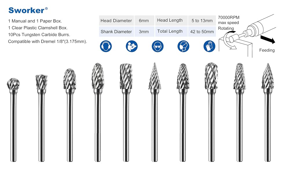 carbide burr set