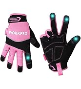 WORKPRO Safety Work Gloves, Mechanic Working Gloves for Men Women, Touch Screen, Terry Fabric, No...