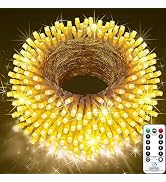 KNONEW 502ft Christmas Lights Outdoor,1500 LED Warm White String Light with Remote Control 8 Mode...