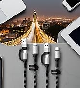 NEGENTTREN 2 in 1 USB C to C Cable 60W (6.6FT, 2Pack), 5A Fast Charging Type A to C Charger Cord ...