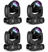 MINGJIE 120W Moving Head DJ Lights, 18-Facet Prism Stage Lighting with 8 Gobos & 8 Colors, DMX512...