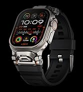 Rugged Bands Compatible for Apple Watch Ultra 2/Ultra Band 49mm 46mm 45mm 44mm 42mm, Silicone Spo...