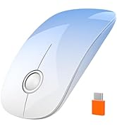 RAPIQUE USB C Wireless Mouse for Type-C Devices, Sky Blue Gradient Slim Mouse, Silent Click, 800/...