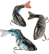 KINGDOM 6 Colors Multi Joints Fishing Plugs 33g*3pcs Sinking Fishing Lures 120mm/140mm S-Shaped S...