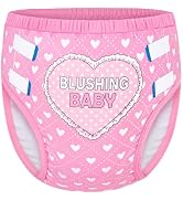 Littleforbig Soft Silky Underwear Comfortable Washable Reusable Adult Training Pants - Blushing Baby