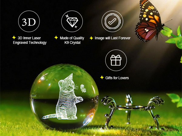 HDCRYSTALGIFTS 3D Crystal Ball