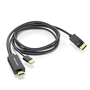 Active 4K HDMI to Displayport 1.2 Converter 6FT(1.8M) for PS3 PC DVD to Monitors with DP