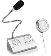 LiwCho Dual-Way Window Intercom System,High Power Speaker,Microphone Speaker for Teller Window, T...