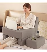 Giantex Reading Pillow for Gaming, Extra Large Lap Desk for Laptop with Back Arm Rest & Cup Holde...
