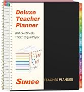SUNEE Deluxe Teacher Planner 2026-2027, Lesson Planner Book with 7 Periods Jul 2026 - Jun 2027, 8...