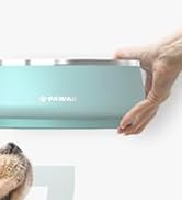 Pawaii Small Dog Bowls, 12oz Food Water Bowl Designed for Puppies and Cats with Non-Slip Rubber B...