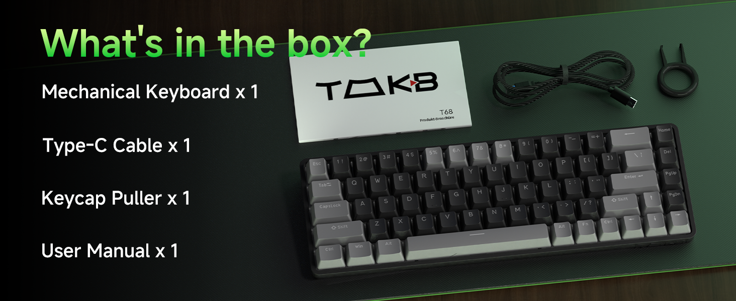 60% wireless mechanical gaming keyboard