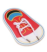 Shoe Tying Practice, Wooden Learn to Tie Your Own Shoes Threading Lacing Shoes Training Early Lea...