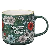Christian Gift Inspirational tea Coffee Mug Women Encouraging Bible Verse Teal Multicolor Floral