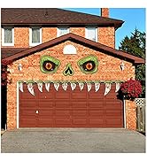 CCINEE Halloween Monster Face Decoration,Large Size Eyes Fangs and Nostril Outdoor Decor for Hall...