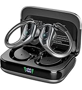 sajawass Wireless Earbuds, Sports Bluetooth Headphones, 75Hrs Playtime Ear Buds with LED Power Di...