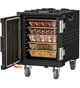 CAMMOO 82qt Catering Food Warmers with Swivel Casters 304 Stainless Steel Latch & Door Shaft, Ins...