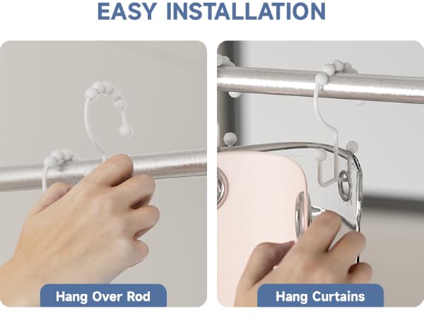 white Shower Curtain Hooks