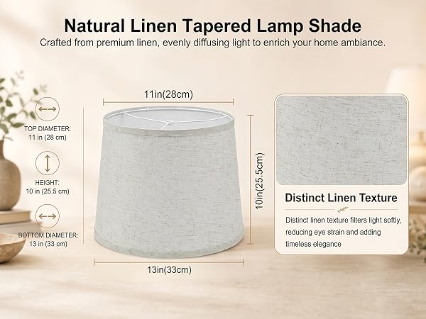 natural handcrafted linen shade