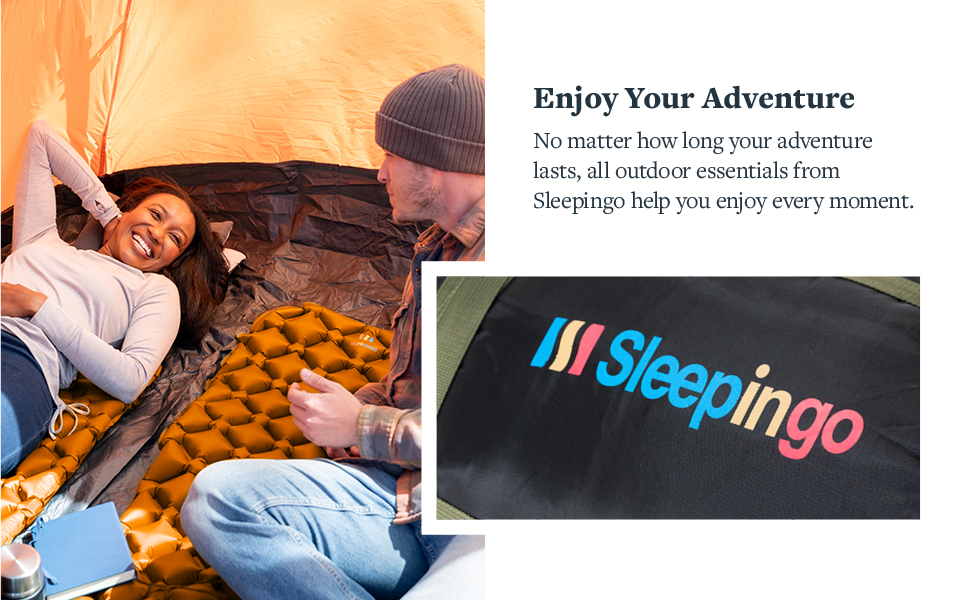 Sleepingo Sleeping Pad for Camping, Orange