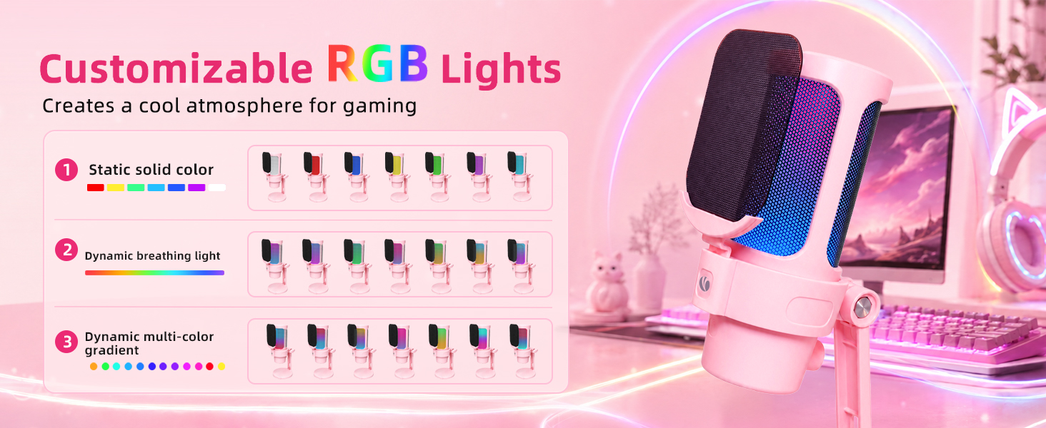 Gaming Microphone Pink
