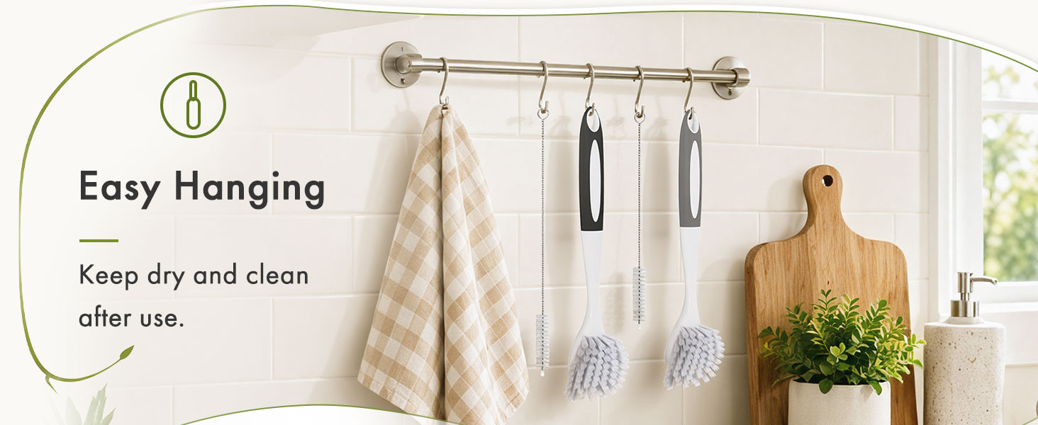 sink dish brushes with handle