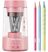 JARLINK Electric Pencil Sharpener, Fully Automatic Rechargeable Pencil Sharpener for 6-12mm Penci...