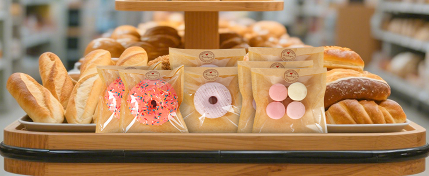 heat seal cookie bags with window