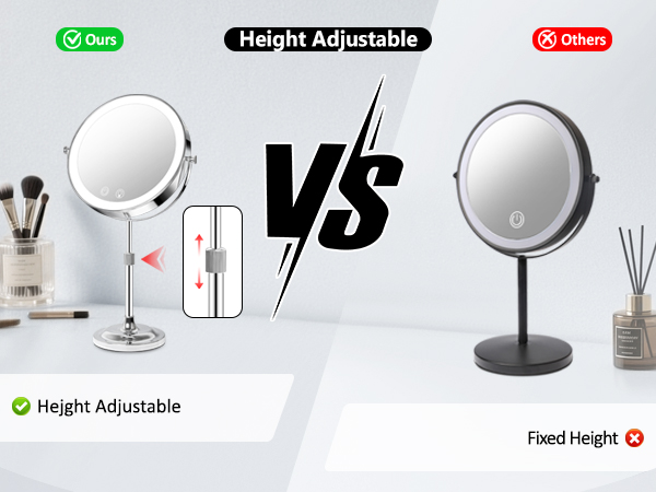 magnifying mirror with light