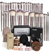 MAANGE Makeup Brush Set 51 PCS Professional Makeup Brushes Soft Foundation Powder Eyeliner Eye Sh...