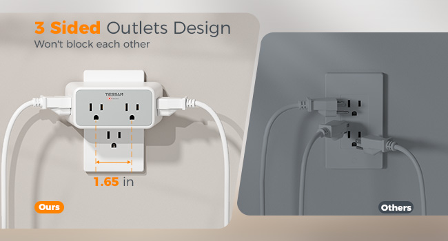Multiplug wall outlet