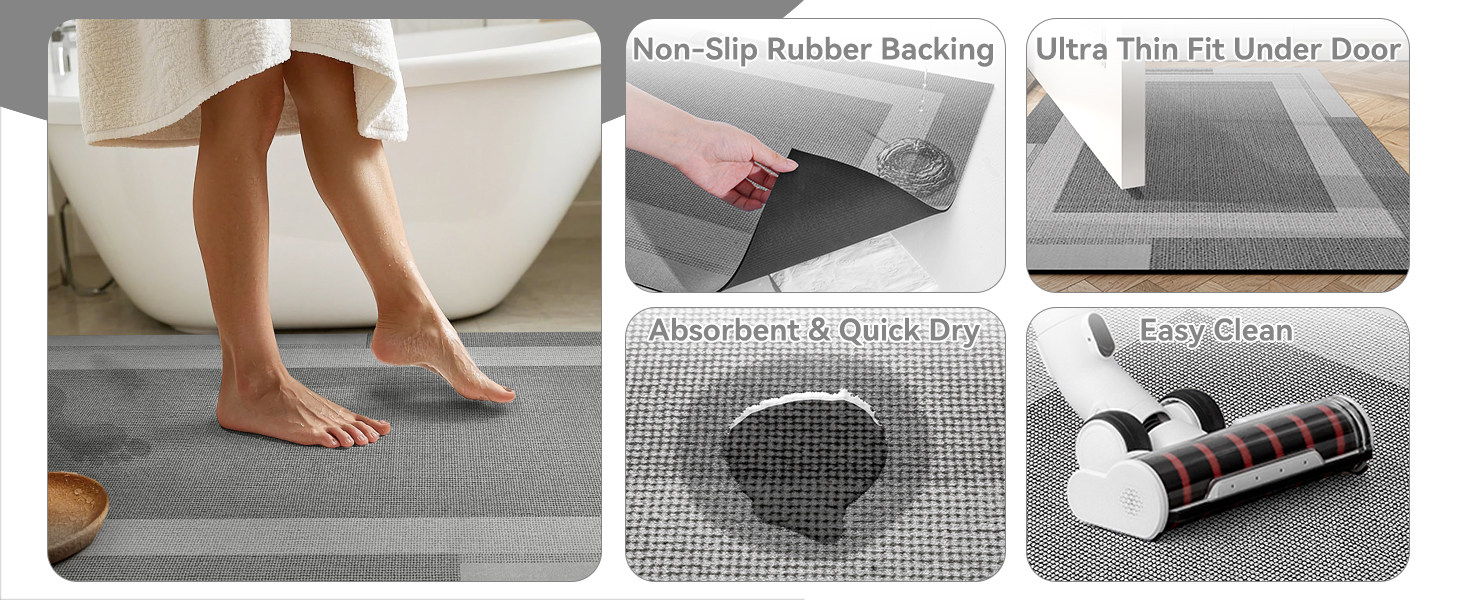 bath mats bath rugs for bathroom non slip ultra thin bathroom mat quick dry absorbent bath mat