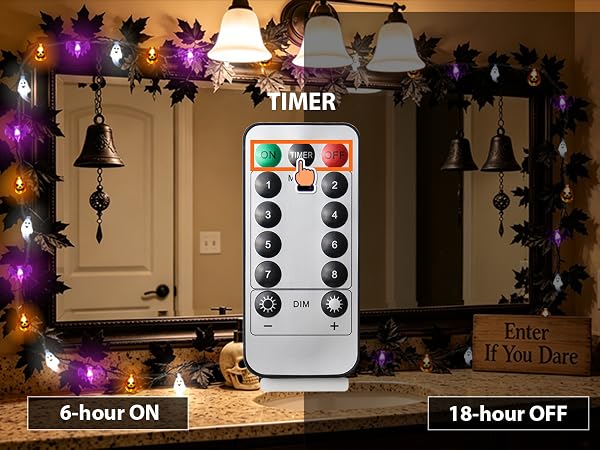 halloween led string lights timer
