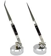 WUWEOT 2 Pack Third Hand Tweezers, Curved Soldering Tweezers, Cross Locking Jewelry Welding Tweez...