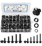 Besitu 280Pcs Metric Flange Bolt Assortment, M6x1.0, M8x1.25, M10x1.5 (12mm to 30mm) Assorted Hex...