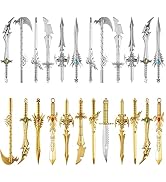 Wiooffen 24 PCS Ancient Sword Pens Set Fun Novelty Dragon Pens Plastic Gel Ink Cool Sword Pens Sc...