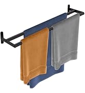 XEENEW Double Towel Bar, 24 Inch Towel Racks for Bathroom, Stainless Steel Bathroom Towel Holder,...