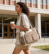 BAGSMART Tote Bag for Women Work, Puffy Travel Tote Handbag Gift for Teacher & Nurse | Medium-13"...