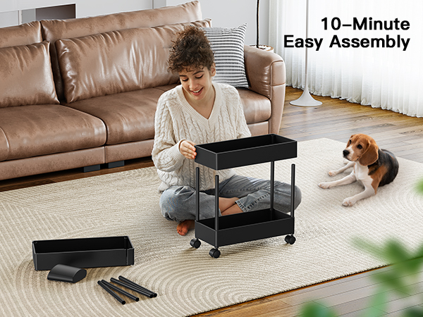 slim storage cart