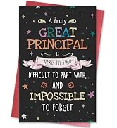 hvdler Thank You Card for School Principal, Principal Appreciation Month Gift for Woman Man, Scho...
