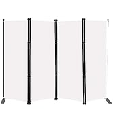 MAYOLIAH 4 Panel Room Divider Screen 6Ft Tall Foldable Privacy Dividers Indoor Wall Partition Roo...