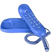 Slimline Blue Colored Phone for Wall Or Desk with Memory